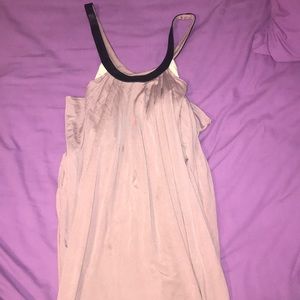 Drapey Dress with Leather Neck detail